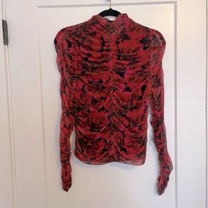 Bagatelle Collection floral rose long sleeve top - Size M